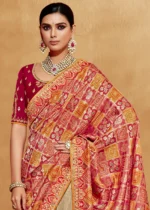 Red & Beige Banarasi Saree