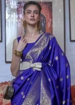 Royal Blue Banarasi Silk Saree