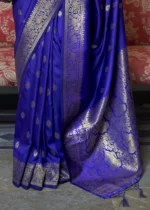 Royal Blue Banarasi Silk Saree