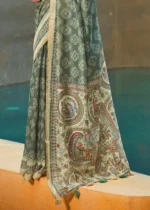 Sage Green Cotton Saree