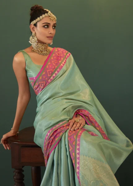 Summer Green Kanjivaram Silk Saree