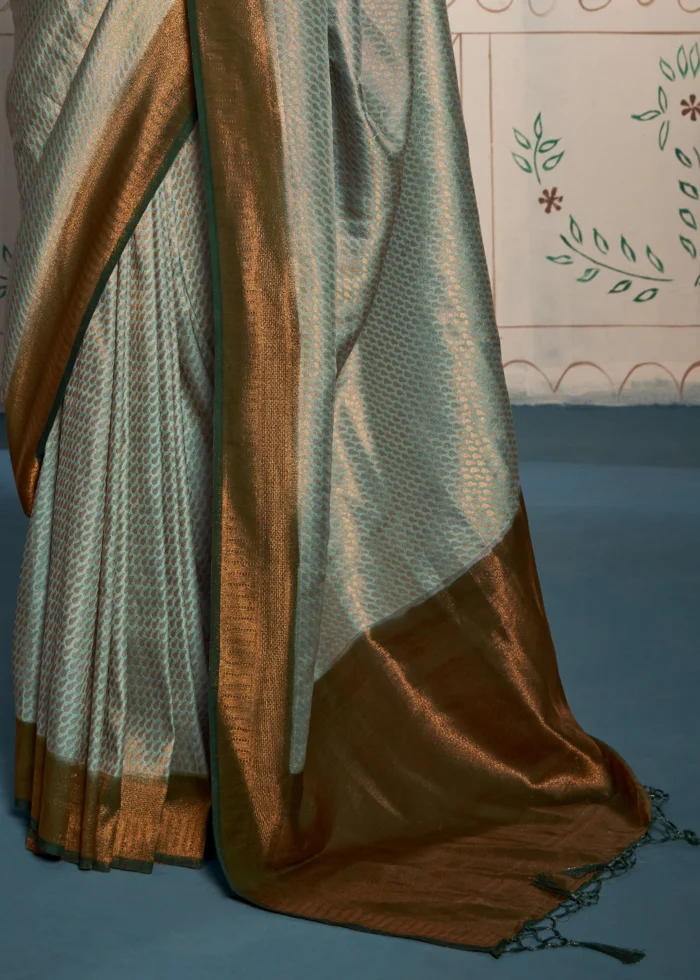 Basil Green Kanjivaram Saree