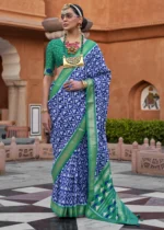 Blue & Green Patola Saree