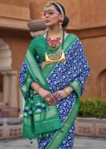 Blue & Green Patola Saree