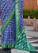 Blue & Green Patola Saree