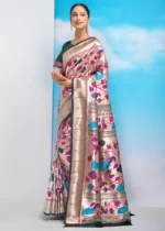 Bottle Green Paithani Silk Saree