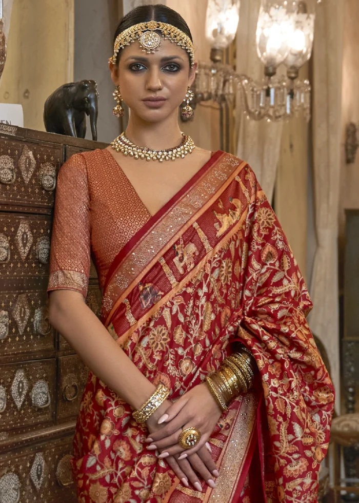 Bridal Red Patola Silk Saree