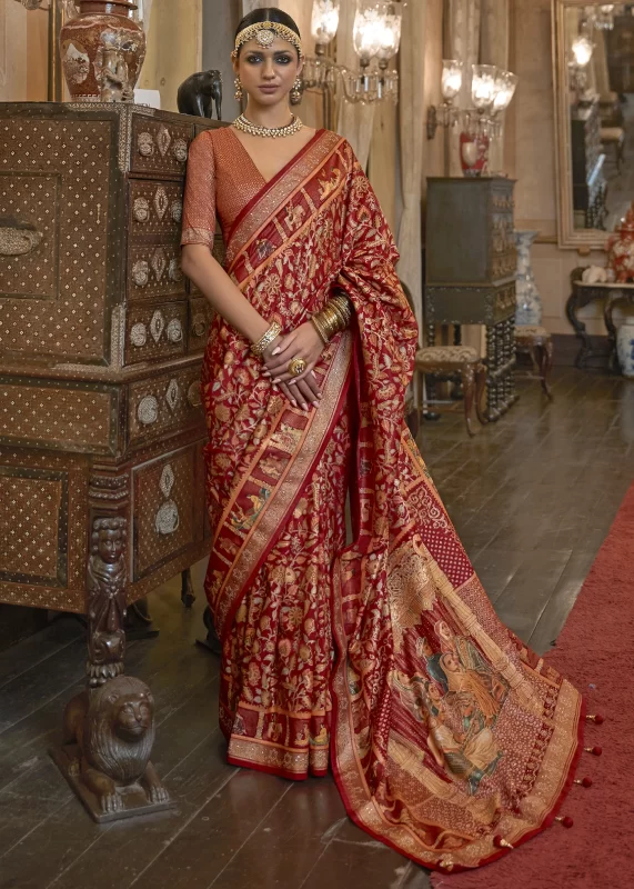 Bridal Red Patola Silk Saree