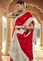 Carmine Red Paithani Saree