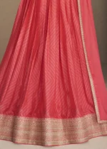 Coral Peach Anarkali Gown