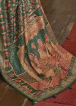 Dark Green Patola Silk Saree