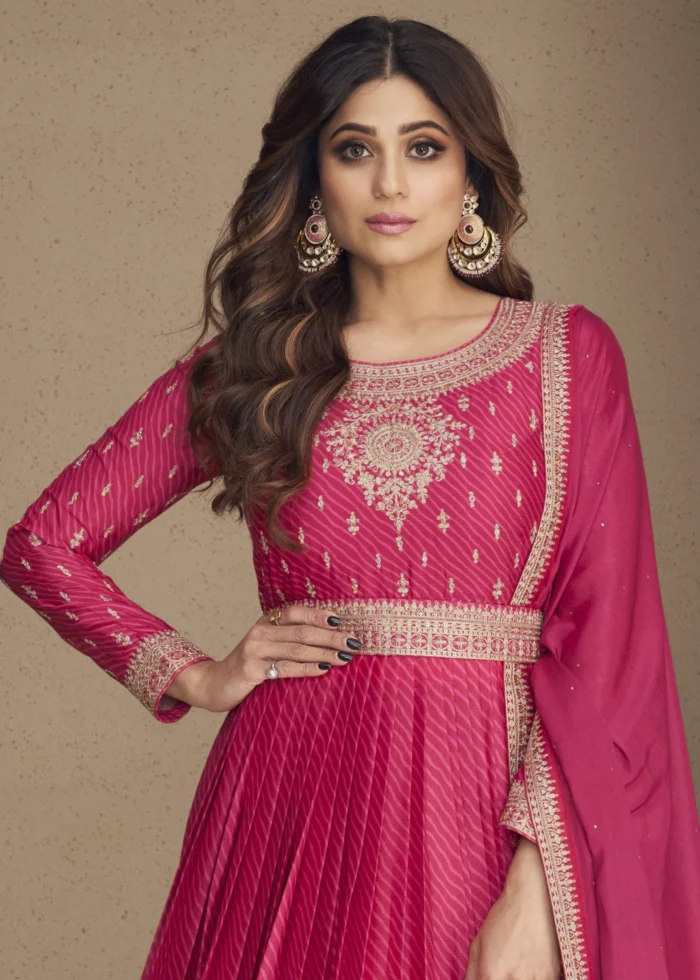 Dark Pink Anarkali Gown