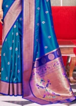 Deep Blue Paithani Silk Saree