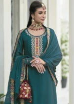 Deep Teal Palazzo Suit