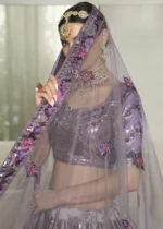 Dusty Purple Silk Lehenga