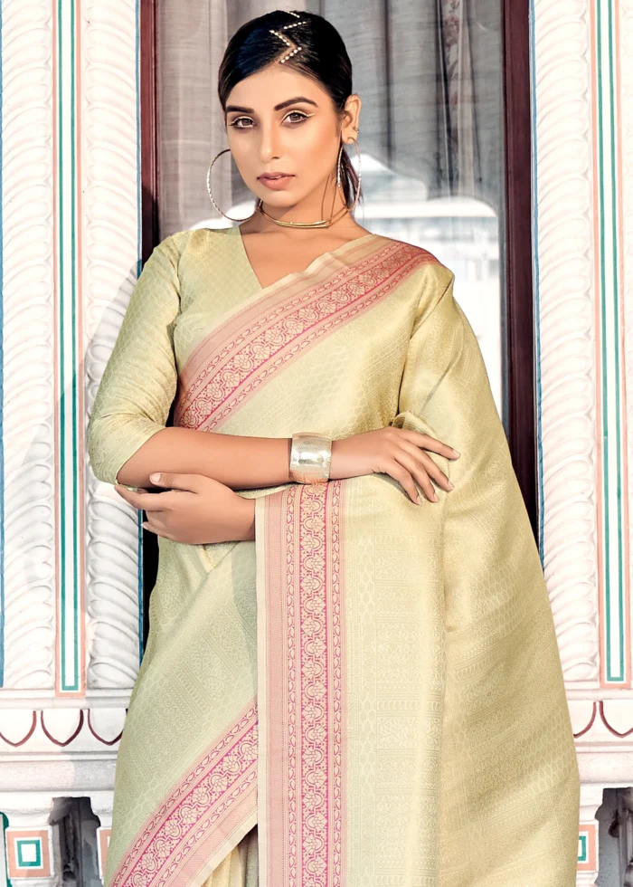 Fern Green Kanjivaram Saree