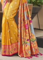 Festive Yellow Paithani Silk Saree