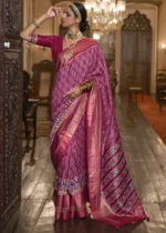 Fuchsia Pink Patola Silk Saree