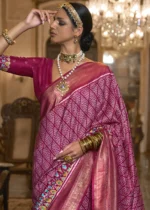 Fuchsia Pink Patola Silk Saree