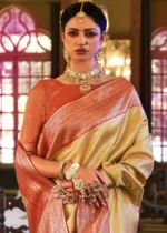 Golden Yellow Kanjivaram Saree