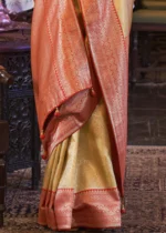 Golden Yellow Kanjivaram Saree