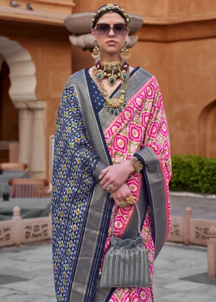 Hot Pink Patola Saree