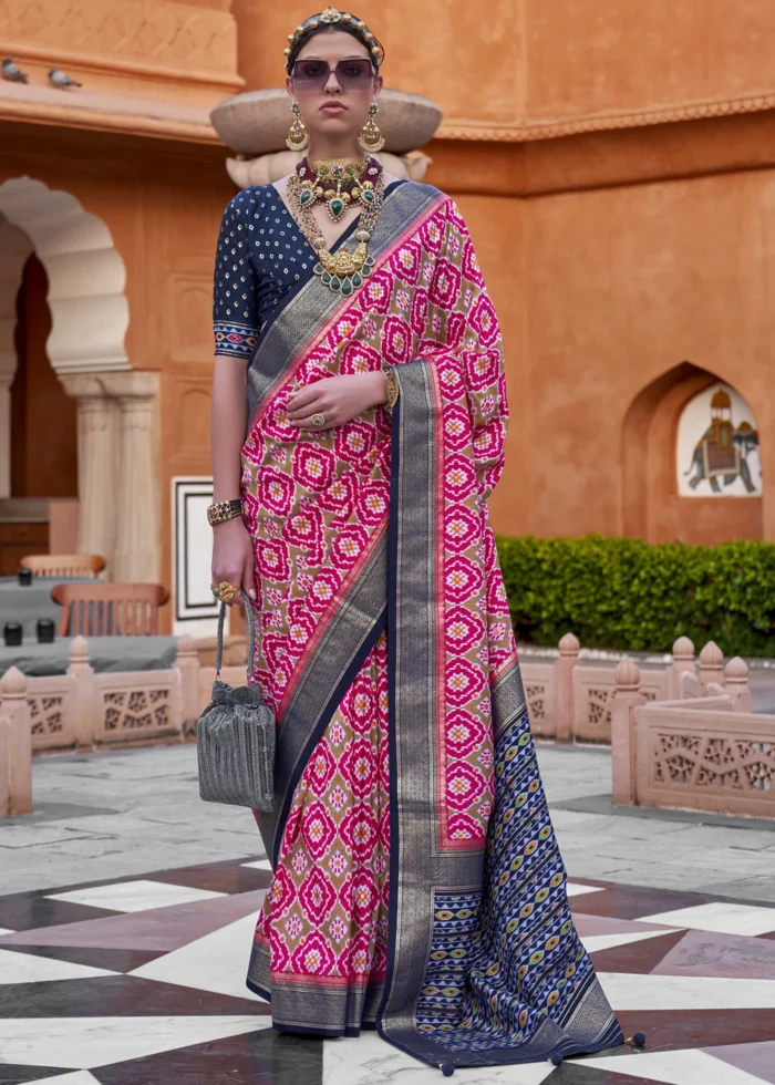 Hot Pink Patola Saree