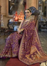 Imperial Purple Patola Silk Saree