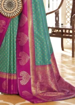 Jade Green Banarasi Silk Saree