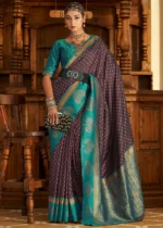 Jamun Purple Banarasi Silk Saree