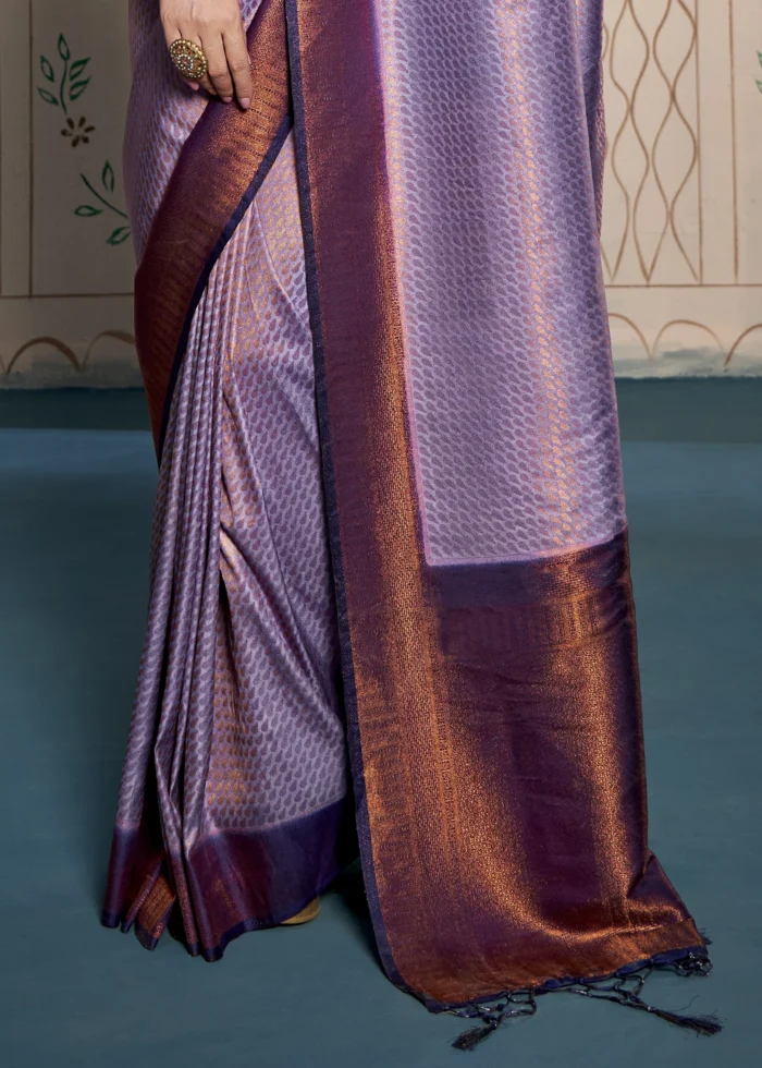 Lavender Purple Kanjivaram Saree