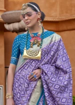 Lavender Purple Patola Saree