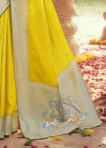 Lemon Yellow Paithani Saree