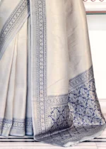 Light Gray Kanjivaram Saree