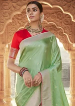 Light Green Paithani Saree