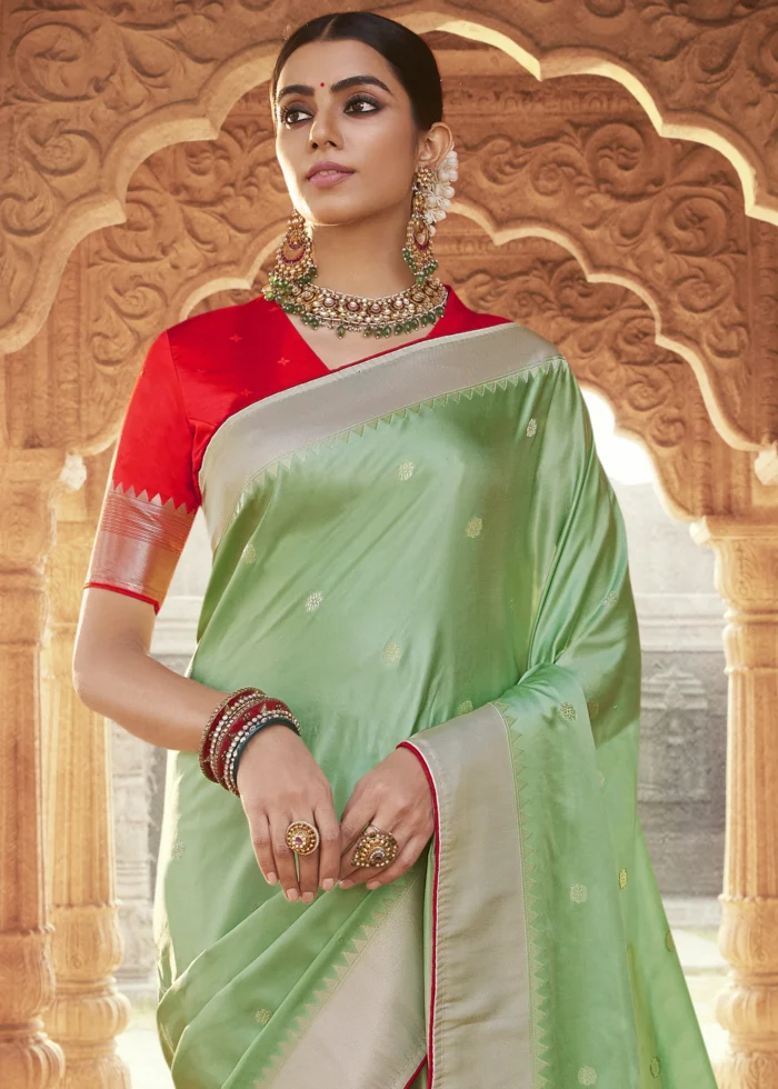 Light Green Paithani Saree