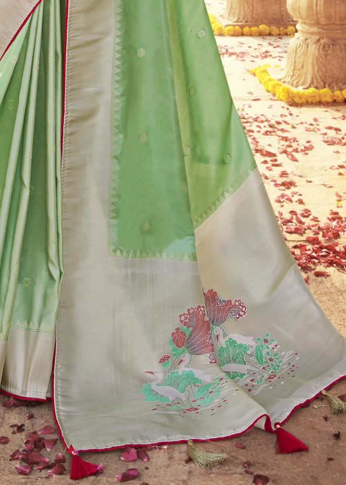 Light Green Paithani Saree