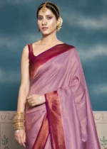 Lotus Pink Kanjivaram Saree