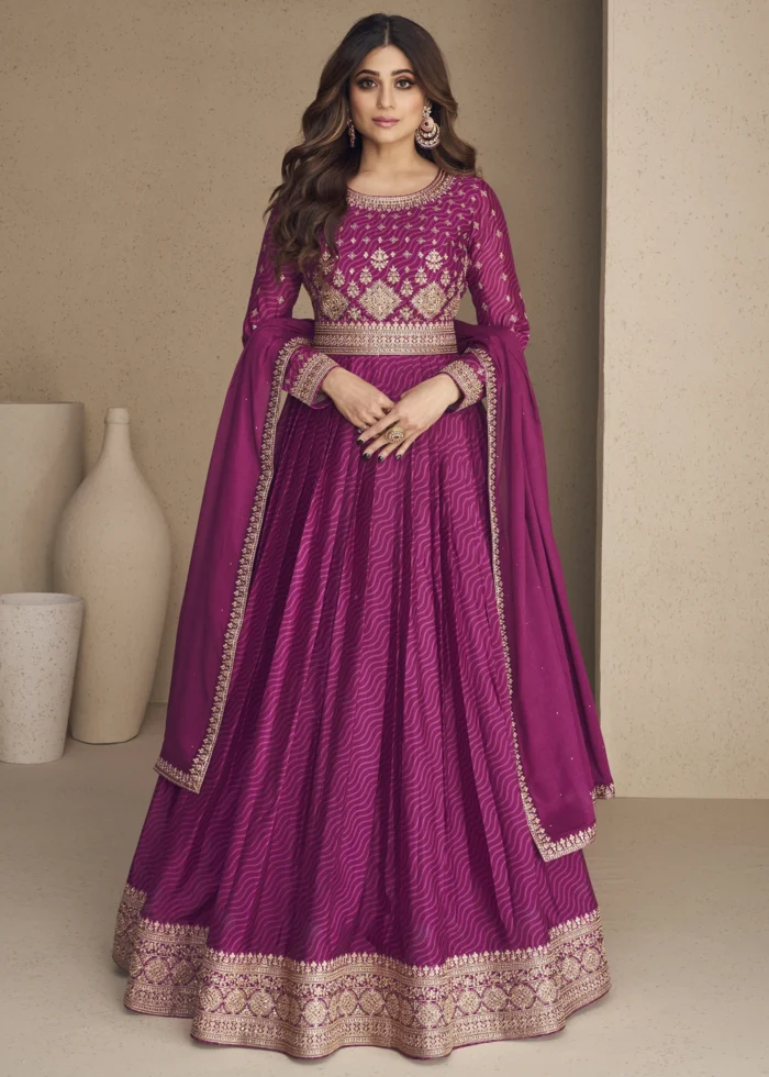 Magenta Anarkali Gown