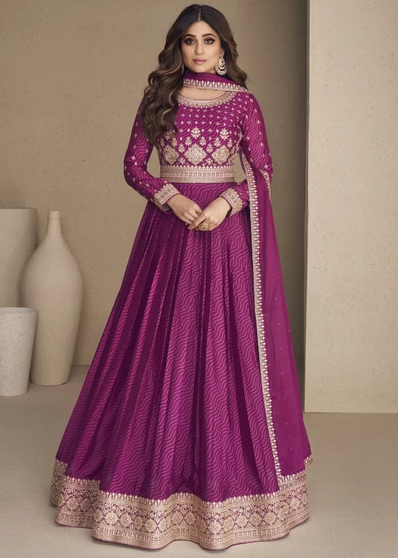 Magenta Anarkali Gown