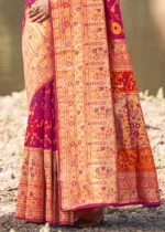 Magenta Pink Kashmiri Jamawar Saree