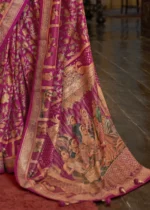 Magenta Pink Patola Silk Saree