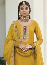 Mustard Yellow Palazzo Suit