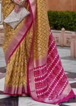 Mustard Yellow Patola Saree