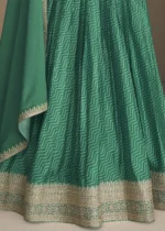 Pine Green Anarkali Gown