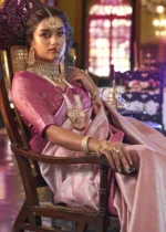 Rose Pink Kanjivaram Saree