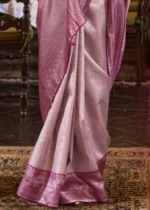 Rose Pink Kanjivaram Saree