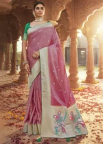 Rose Pink Paithani Saree