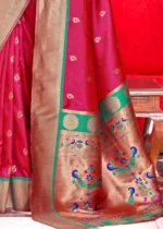 Taffy Pink Paithani Silk Saree