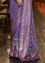 Twilight Purple Patola Silk Saree